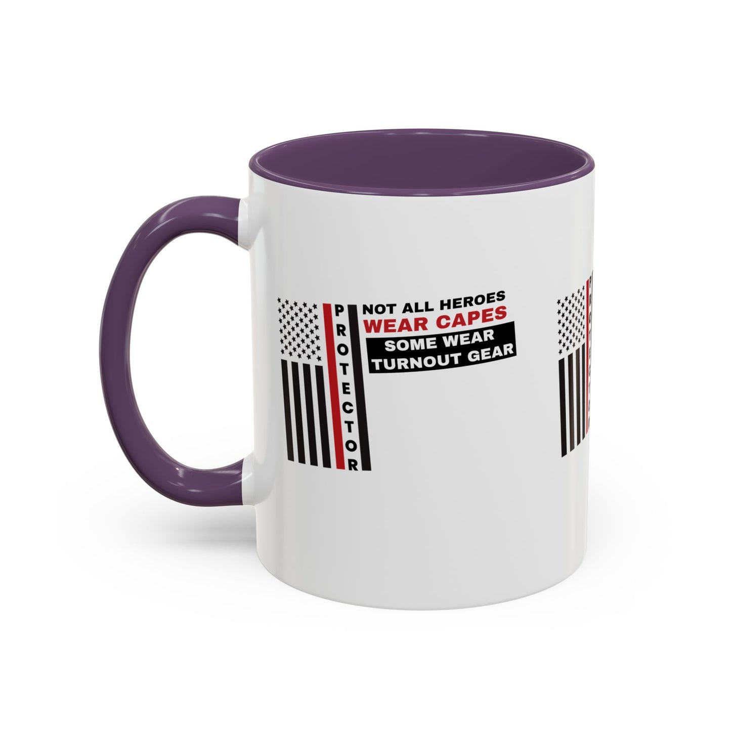 Firefighter Accent Coffee Mug – Not all heroes wear capes—some wear turnout gear