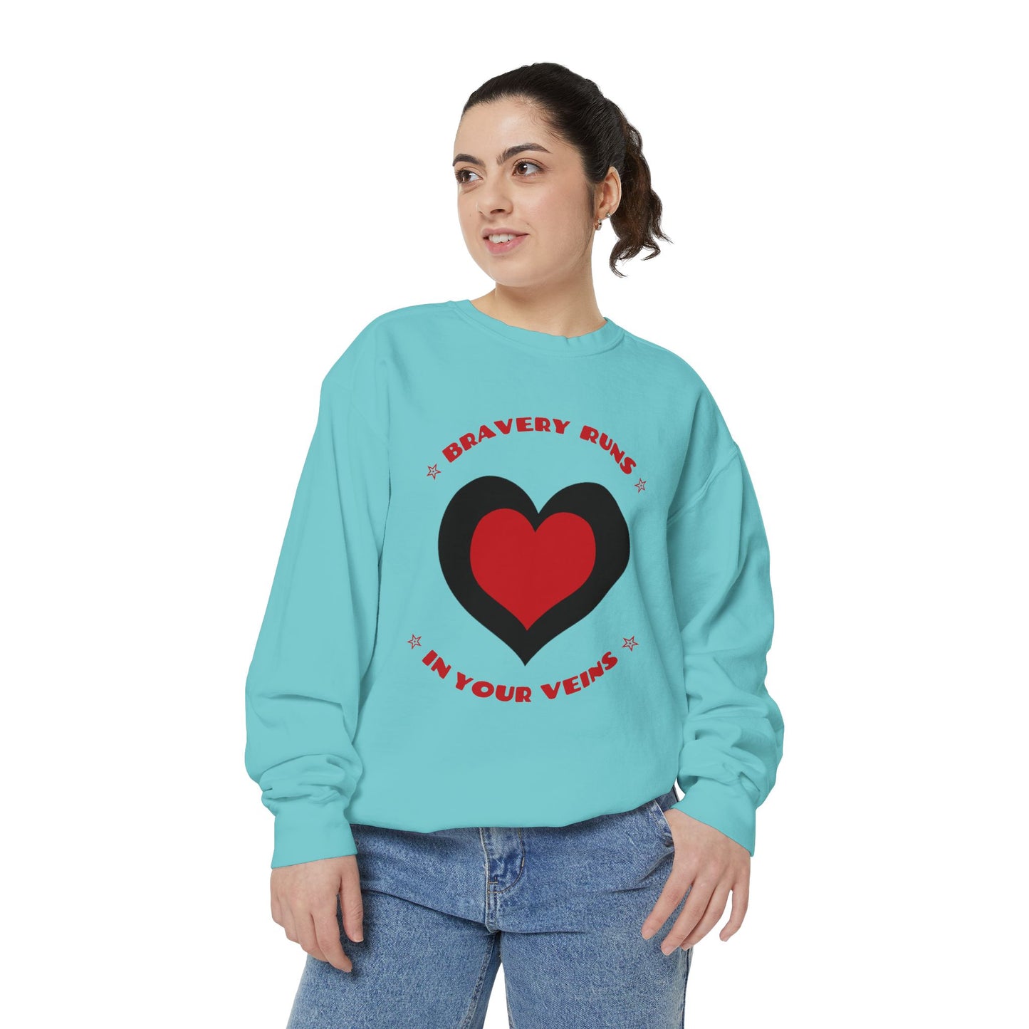 Firefighter Unisex Garment-Dyed Sweatshirt – Bravery runs in your veins