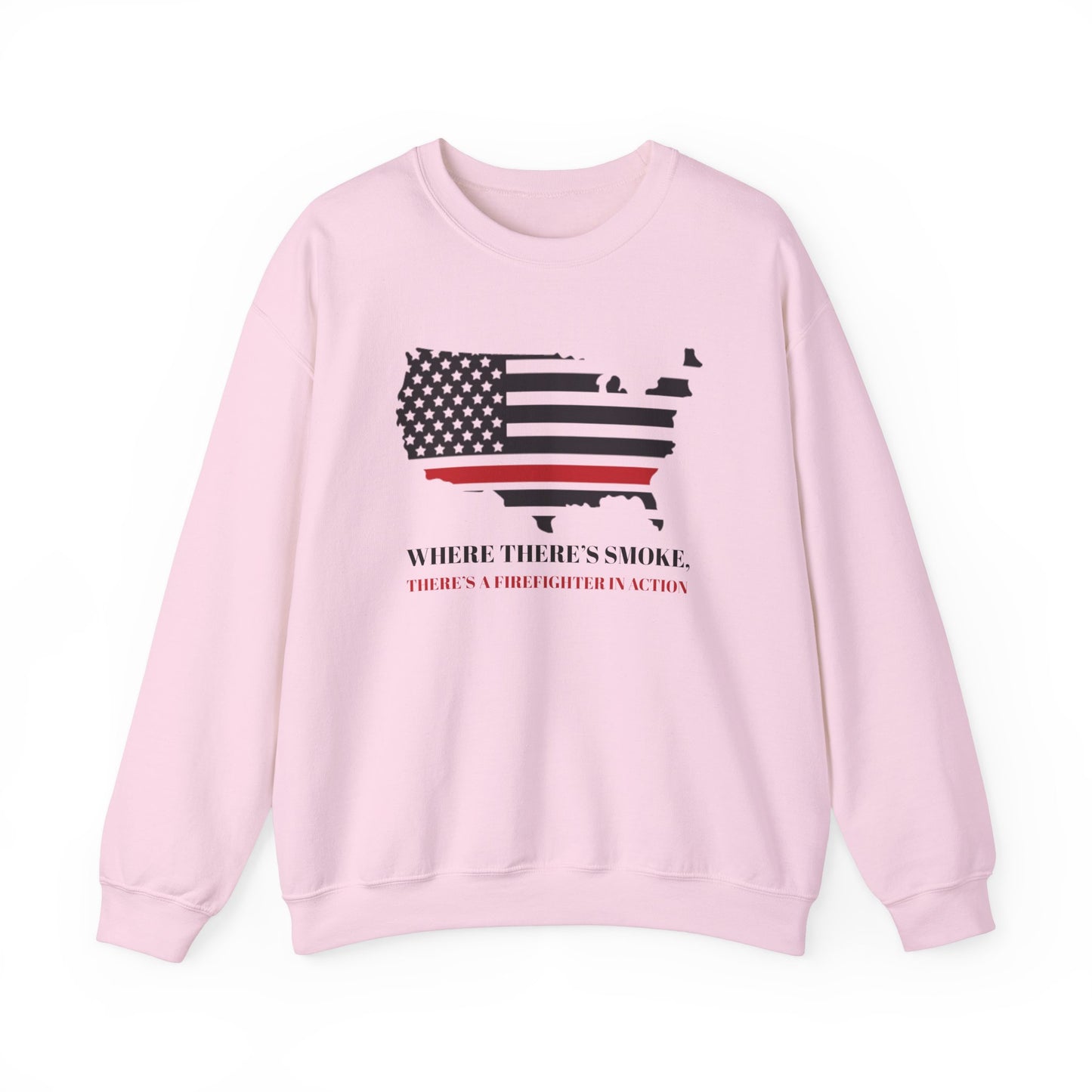 Firefighter Unisex Heavy Blend Crewneck Sweatshirt – Where there’s smoke, there’s a firefighter in action