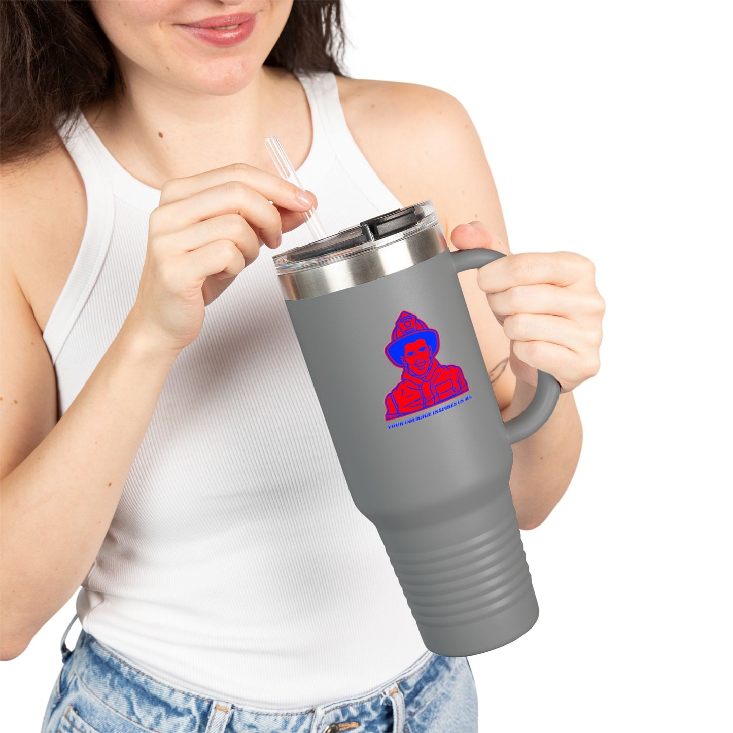 Firefighter Insulated Travel Mug, 40oz – Your courage inspires us all