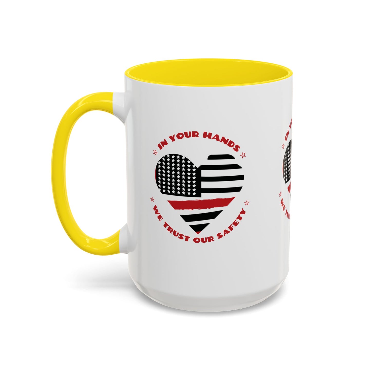Firefighter Accent Coffee Mug – In your hands, we trust our safety