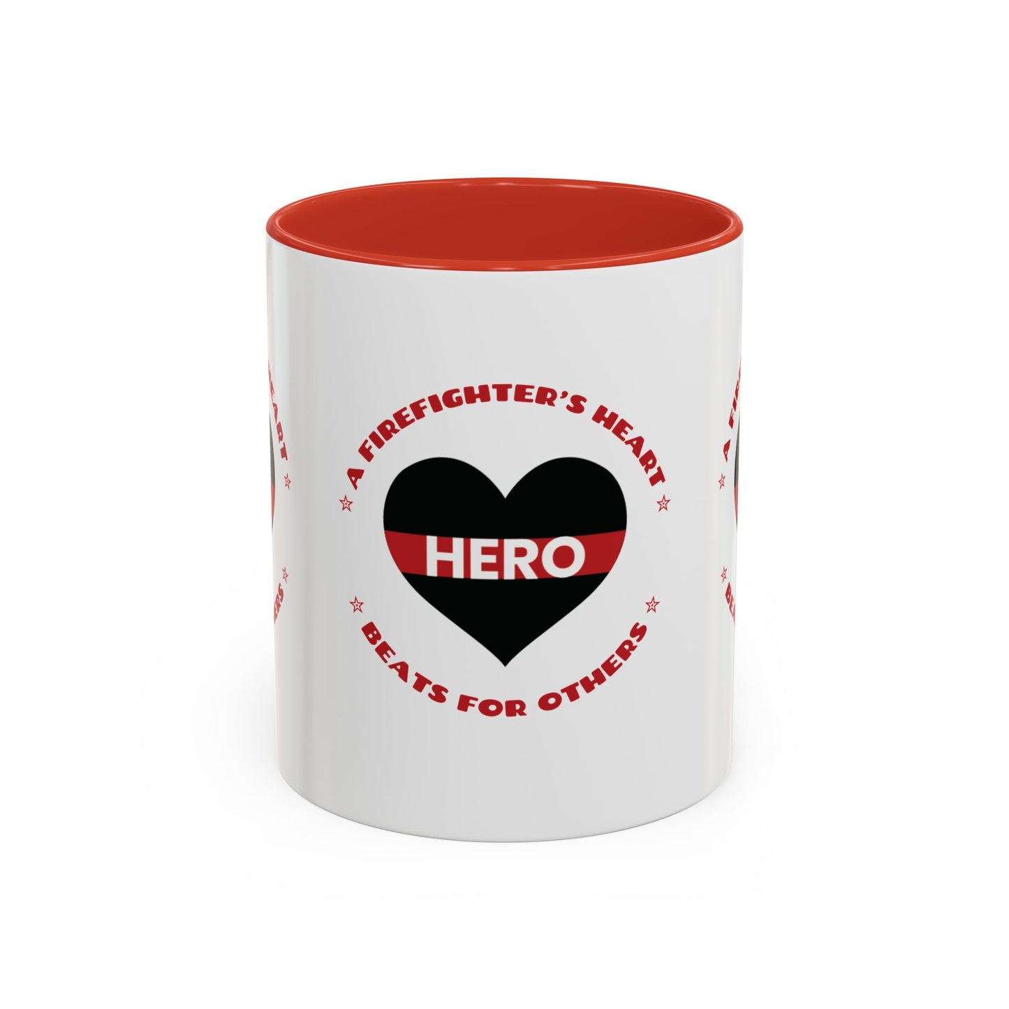 Firefighter Accent Coffee Mug – A firefighter’s heart beats for others