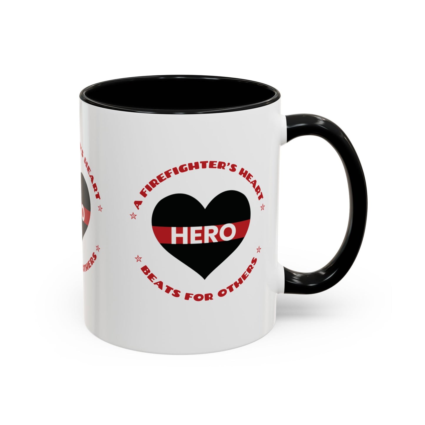 Firefighter Accent Coffee Mug – A firefighter’s heart beats for others