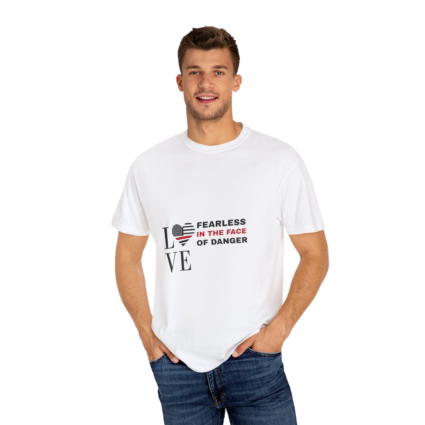 Firefighter Unisex Garment-Dyed T-Shirt – Fearless in the face of danger