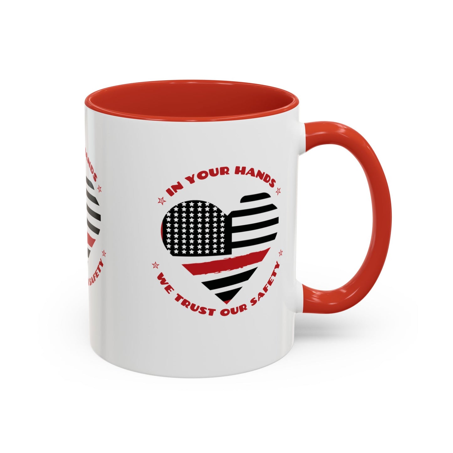 Firefighter Accent Coffee Mug – In your hands, we trust our safety