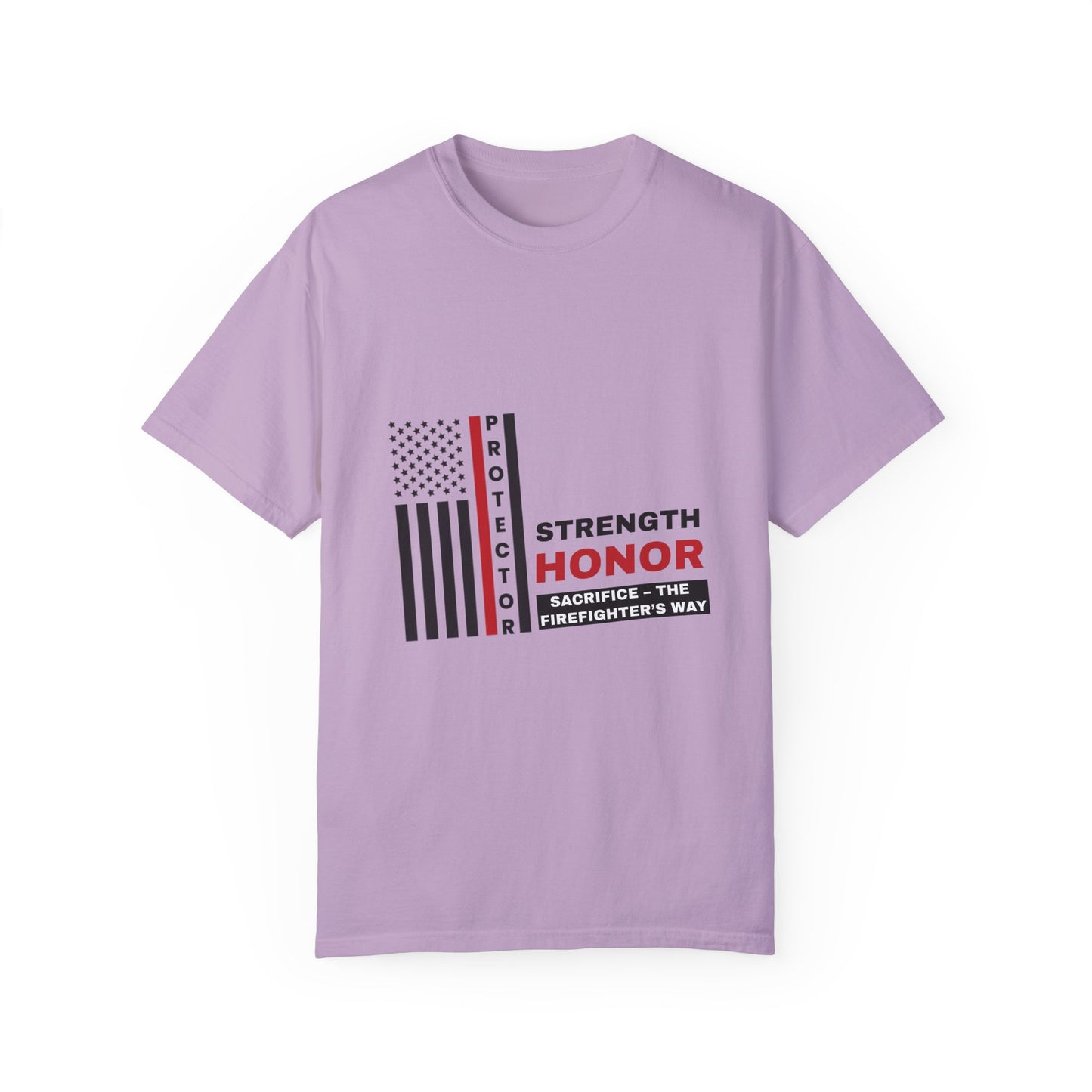 Firefighter Unisex Garment-Dyed T-Shirt – Strength, honor, sacrifice – the firefighter’s way
