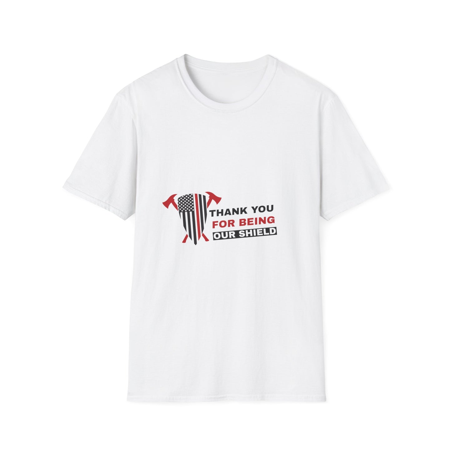 Firefighter Softstyle T-Shirt – Thank you for being our shield
