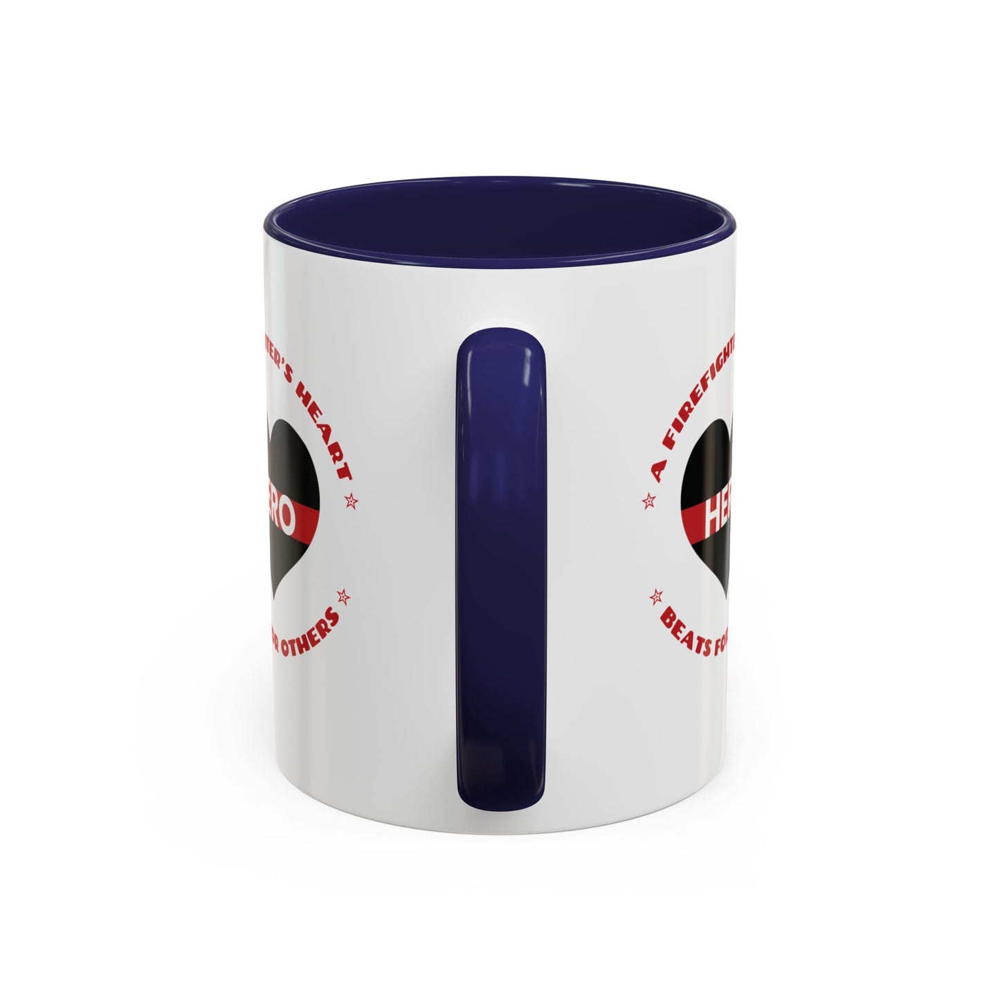 Firefighter Accent Coffee Mug – A firefighter’s heart beats for others