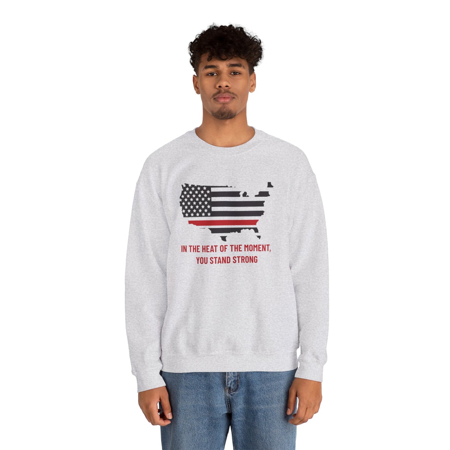 Firefighter Unisex Heavy Blend Crewneck Sweatshirt – In the heat of the moment, you stand strong
