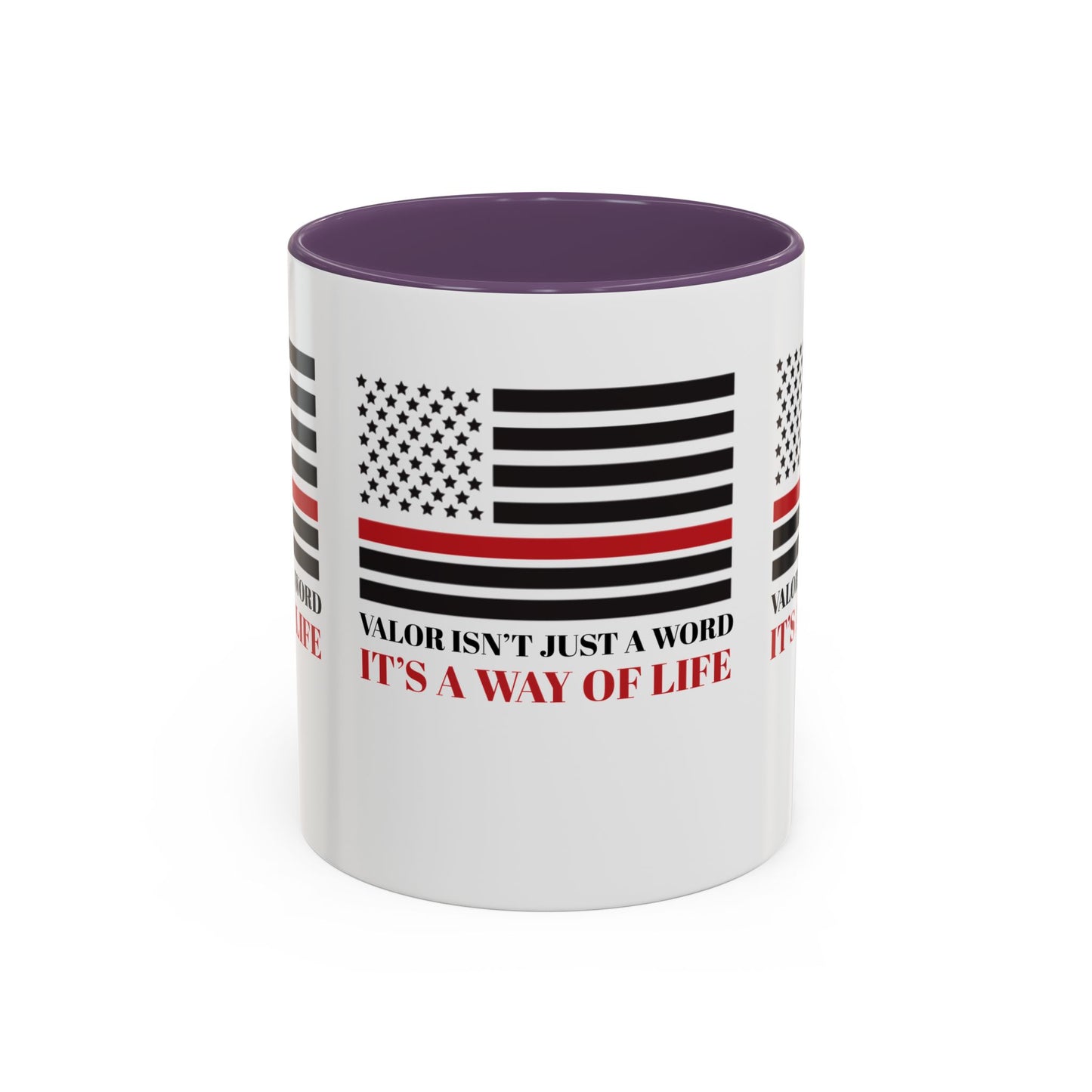 Firefighter Accent Coffee Mug – Valor isn’t just a word—it’s a way of life