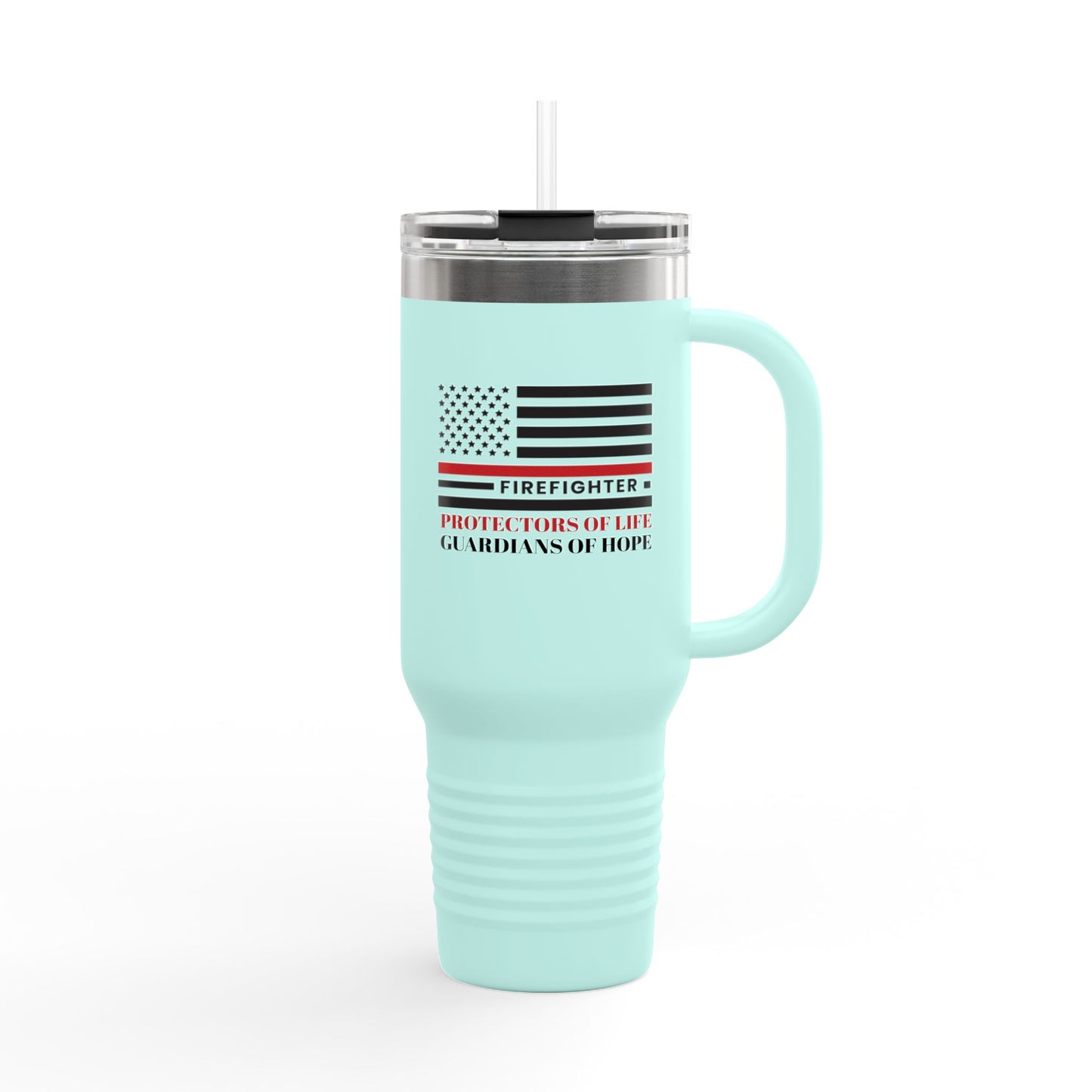 Firefighter Insulated Travel Mug, 40oz – Firefighters: Protectors of life, guardians of hope