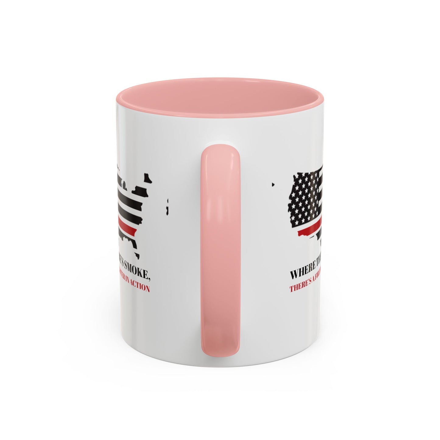 Firefighter Accent Coffee Mug – Where there’s smoke, there’s a firefighter in action