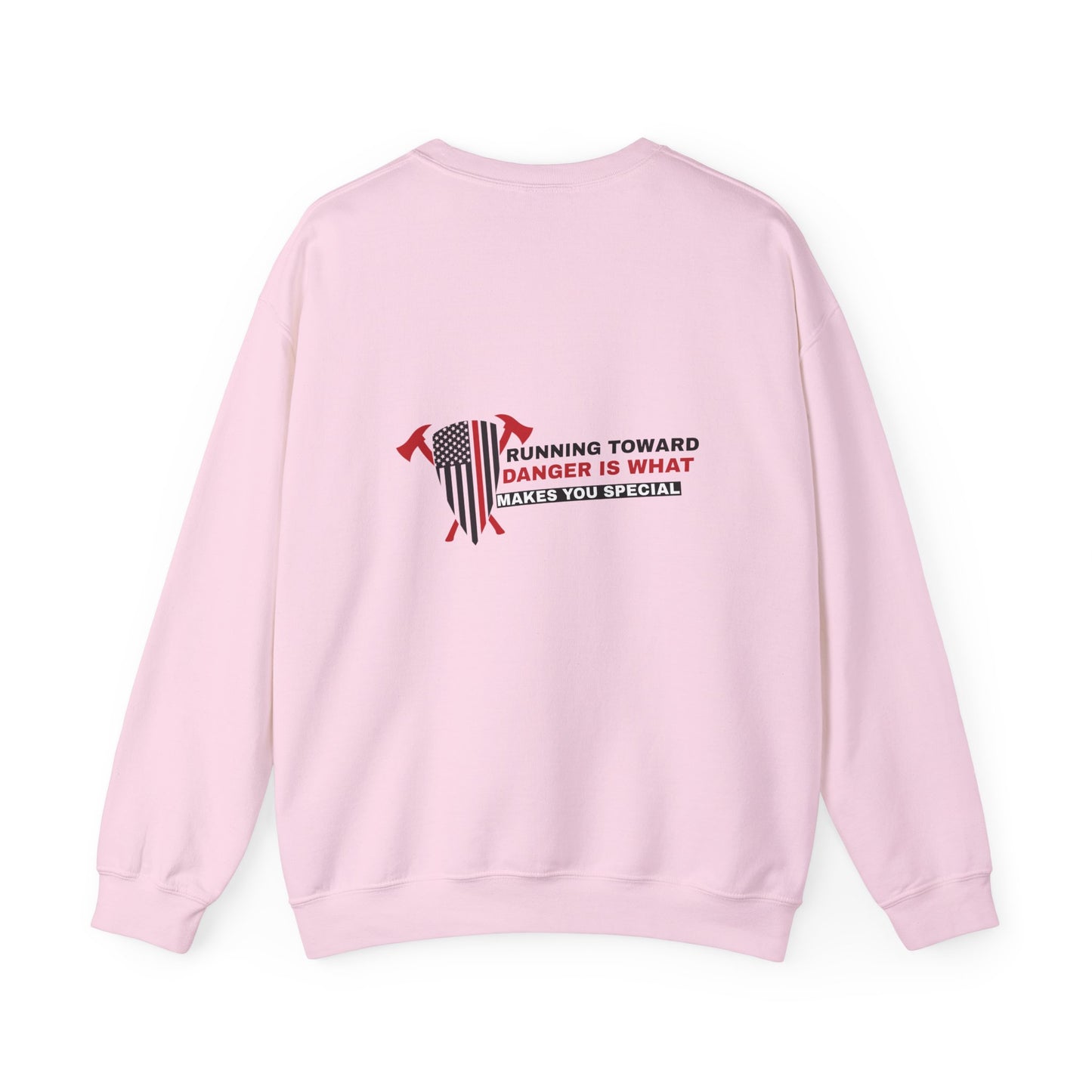 Firefighter Unisex Heavy Blend Crewneck Sweatshirt – Running toward danger is what makes you special