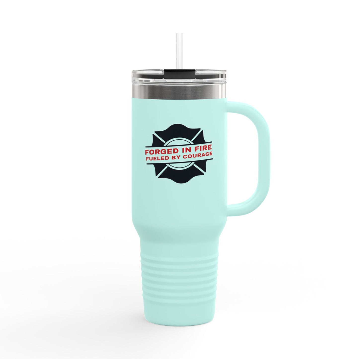 Firefighter Insulated Travel Mug, 40oz – Forged in fire, fueled by courage