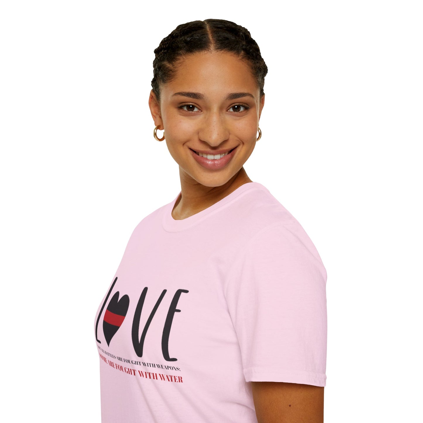 Firefighter Softstyle T-Shirt – Not all battles are fought with weapons; some are fought with water