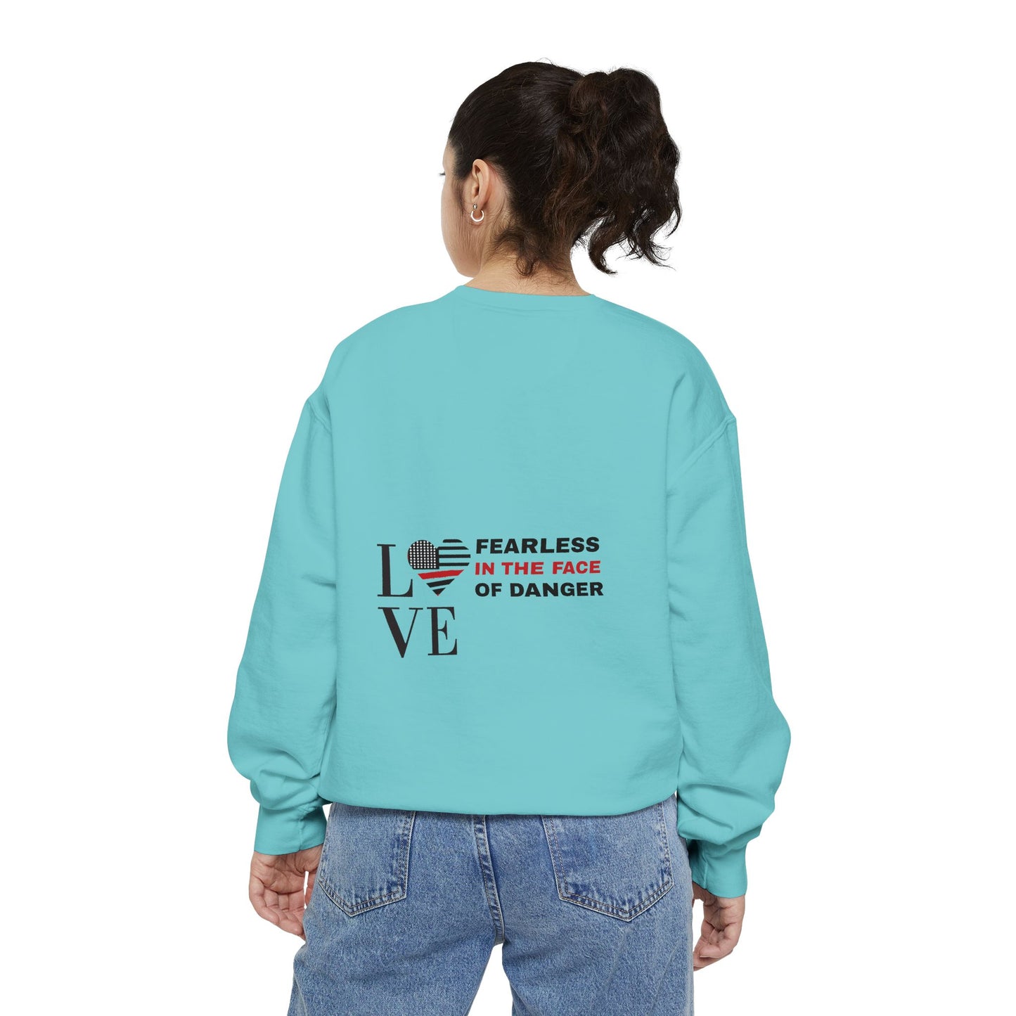 Firefighter Unisex Garment-Dyed Sweatshirt – Fearless in the face of danger