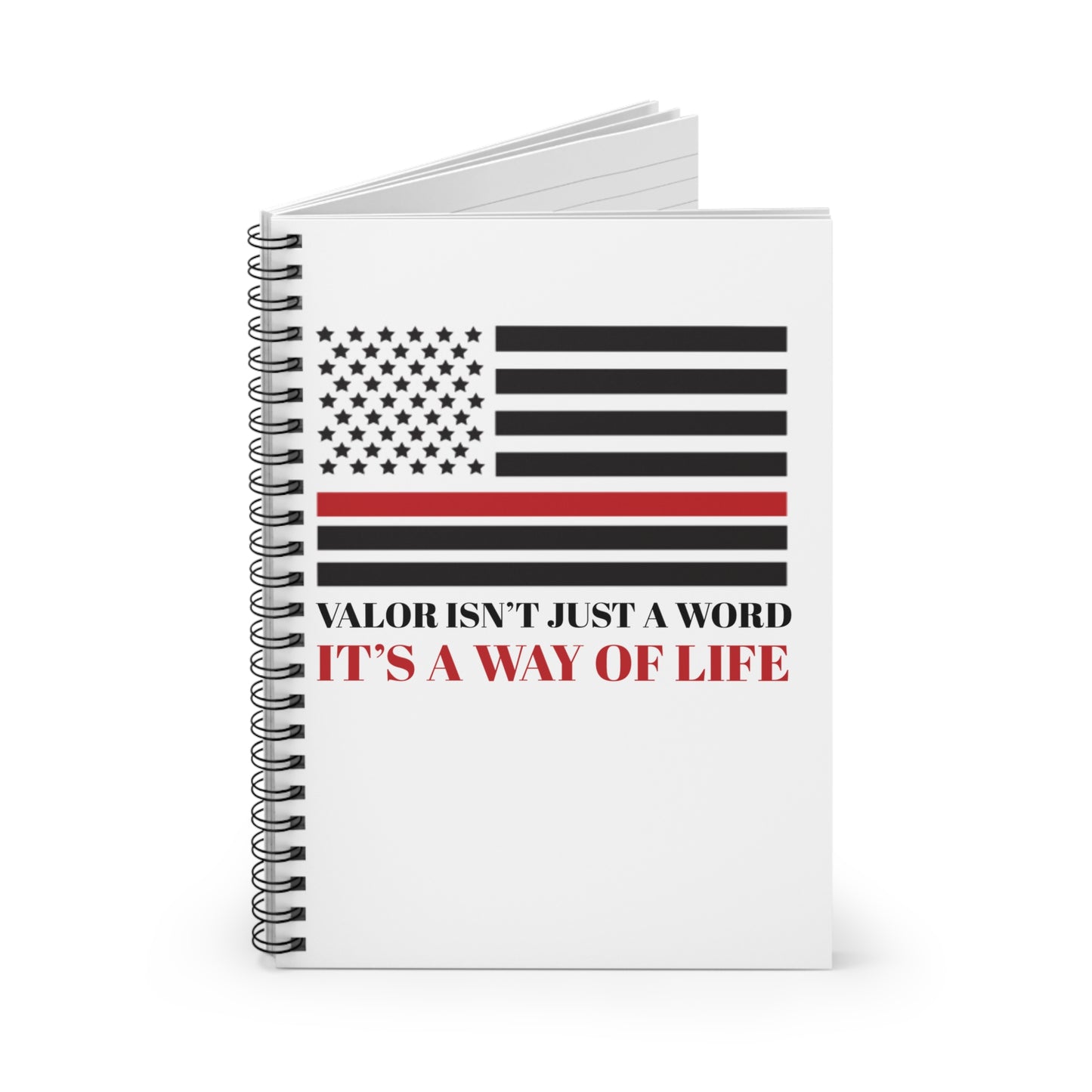 Firefighter Spiral Notebook – Valor isn’t just a word—it’s a way of life