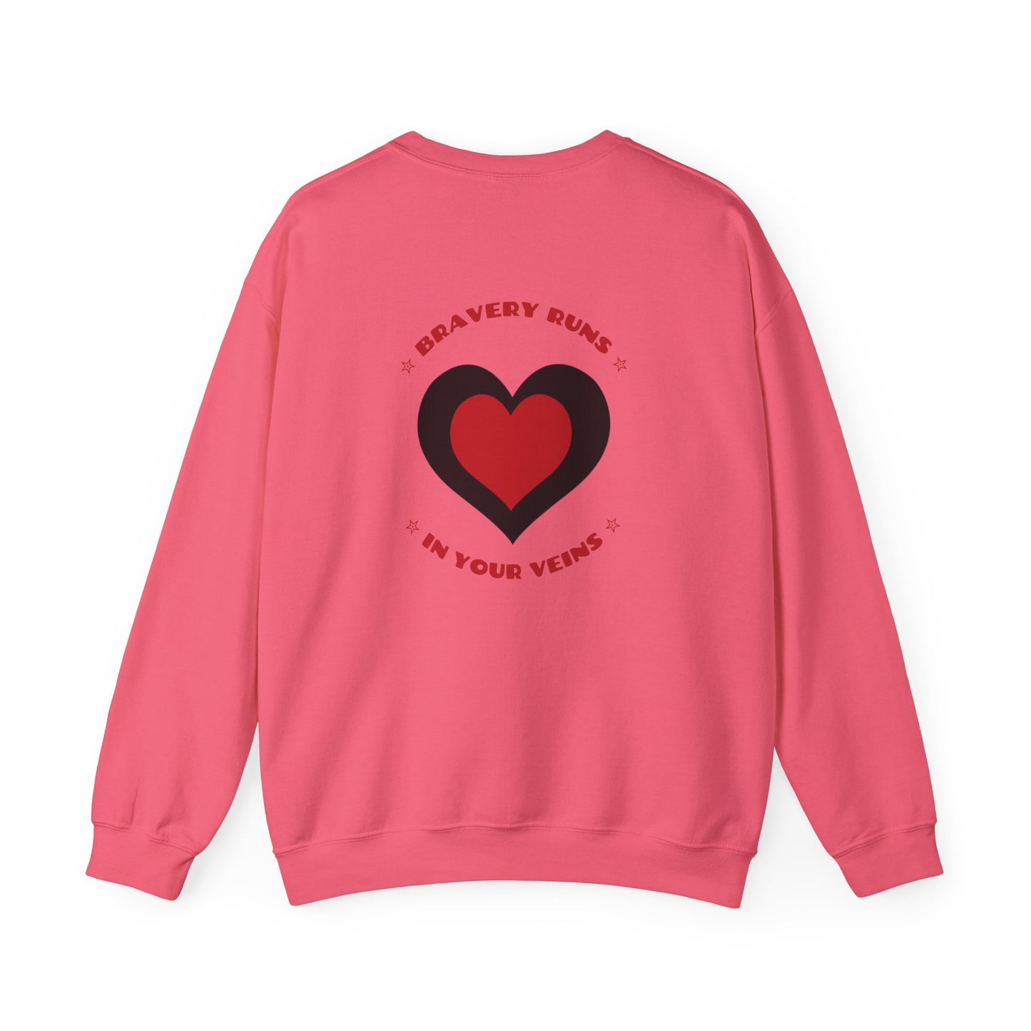 Firefighter Unisex Heavy Blend Crewneck Sweatshirt – Bravery runs in your veins