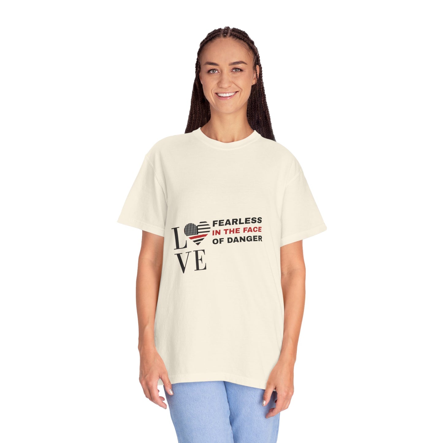Firefighter Unisex Garment-Dyed T-Shirt – Fearless in the face of danger
