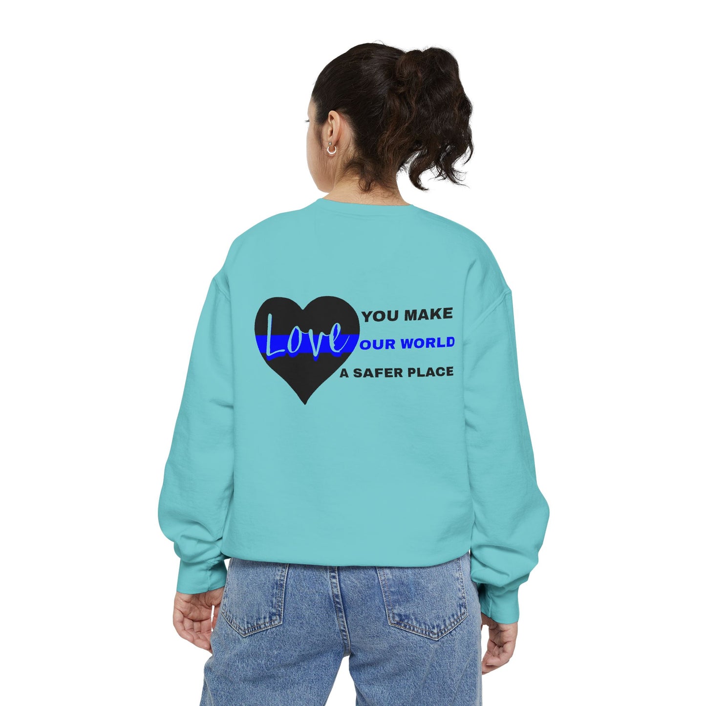 Police Unisex Garment-Dyed Sweatshirt – You make our world a safer place