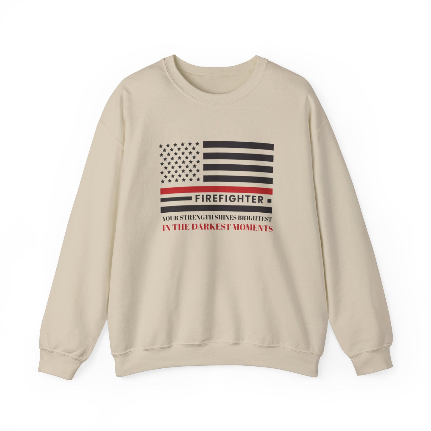 Firefighter Unisex Heavy Blend Crewneck Sweatshirt – Your strength shines brightest in the darkest moments