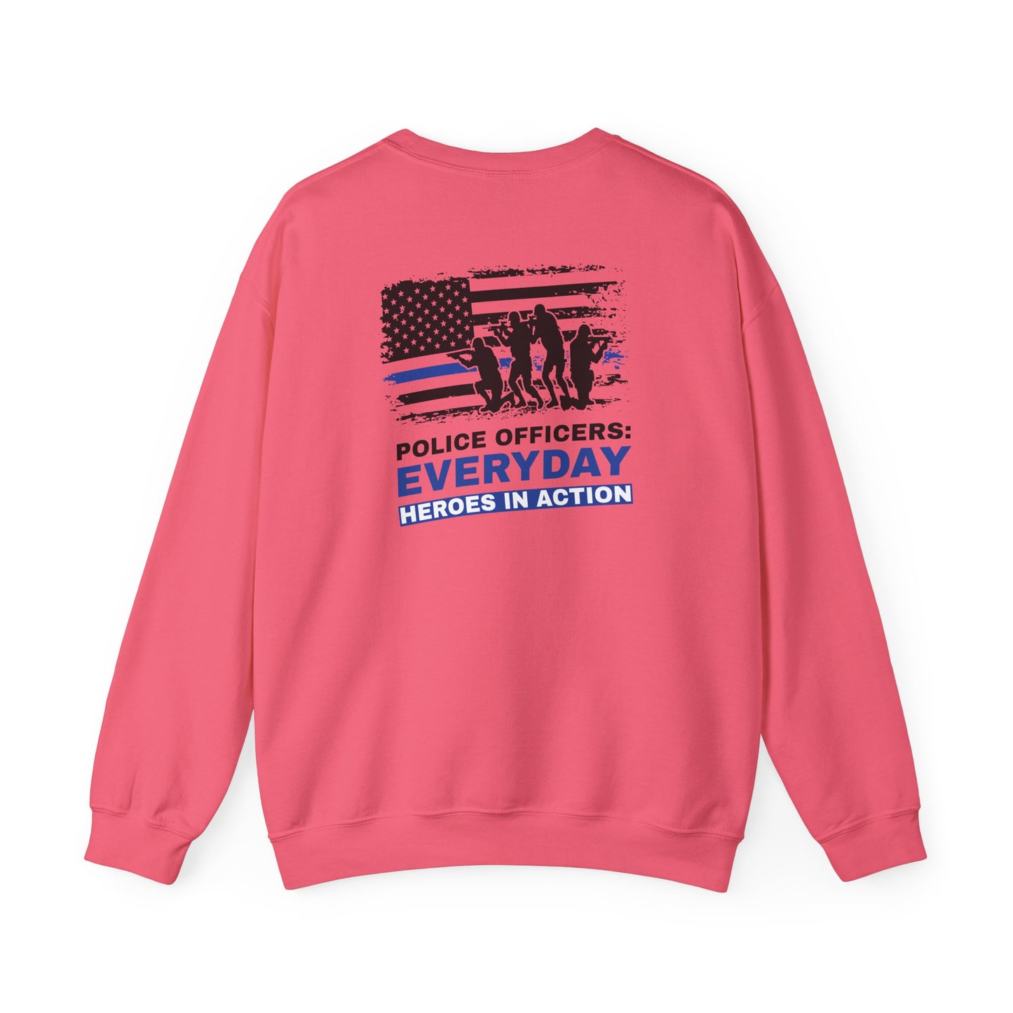 Police Unisex Heavy Blend Crewneck Sweatshirt – Police officers: everyday heroes in action
