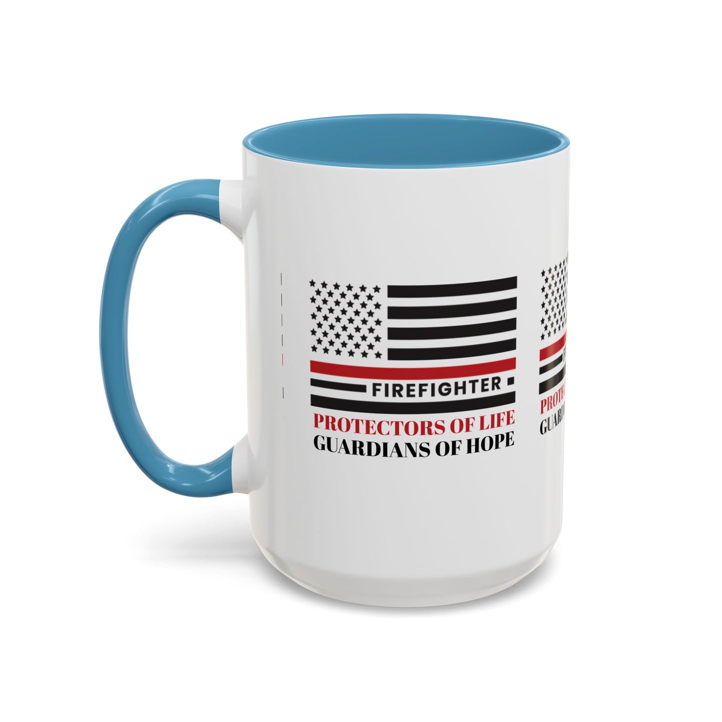 Firefighter Accent Coffee Mug – Firefighters: Protectors of life, guardians of hope