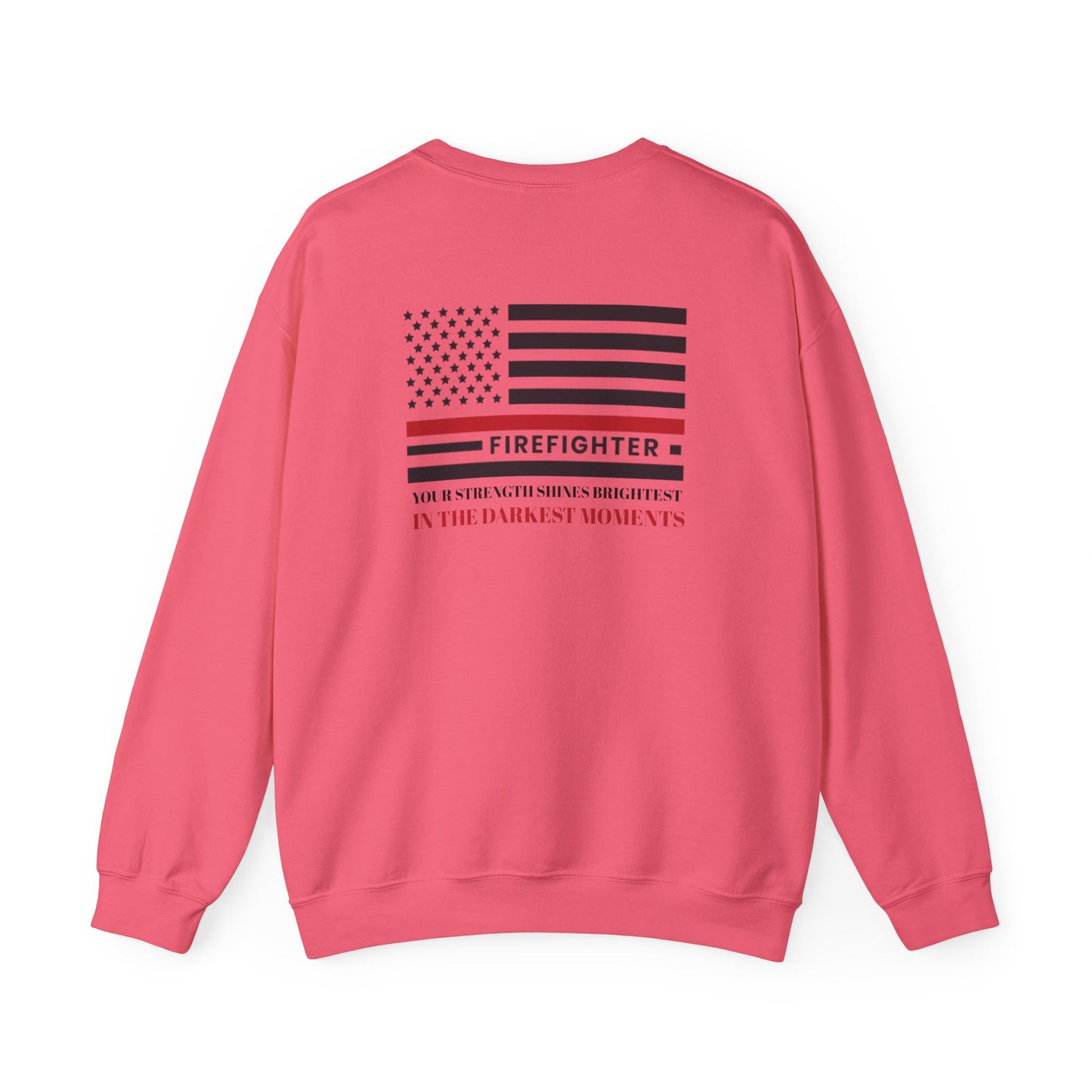 Firefighter Unisex Heavy Blend Crewneck Sweatshirt – Your strength shines brightest in the darkest moments