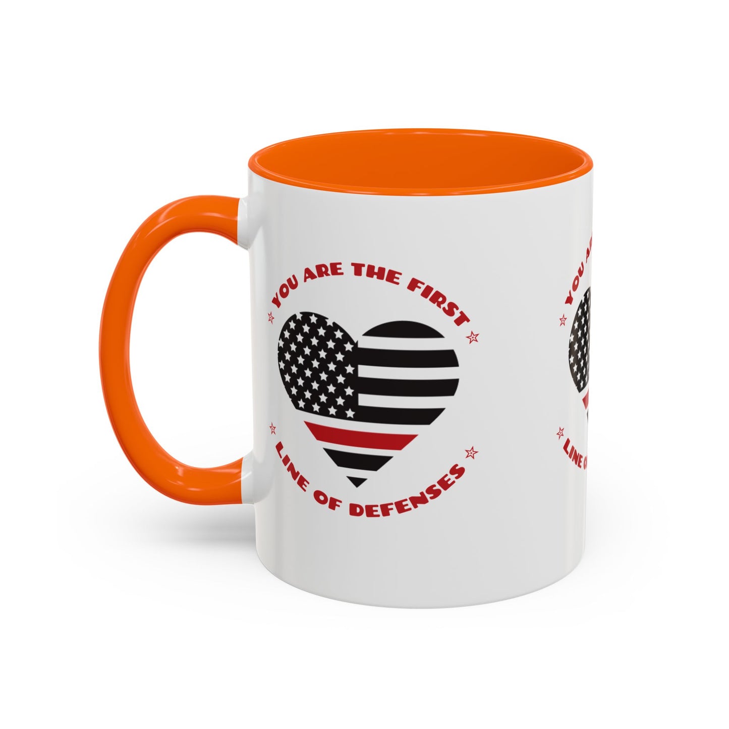 Firefighter Accent Coffee Mug – You are the first line of defenses
