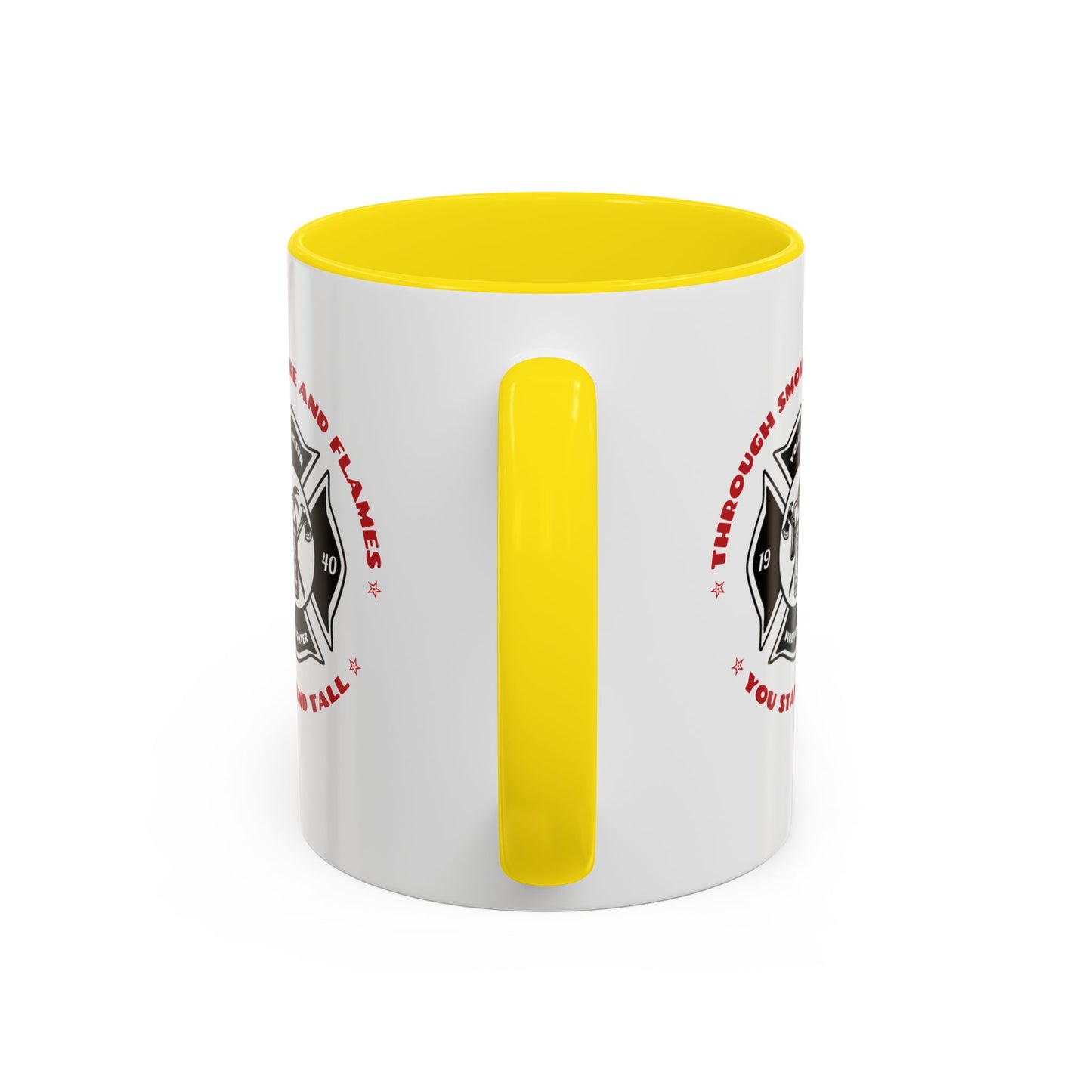 Firefighter Accent Coffee Mug – Through smoke and flames, you stand tall