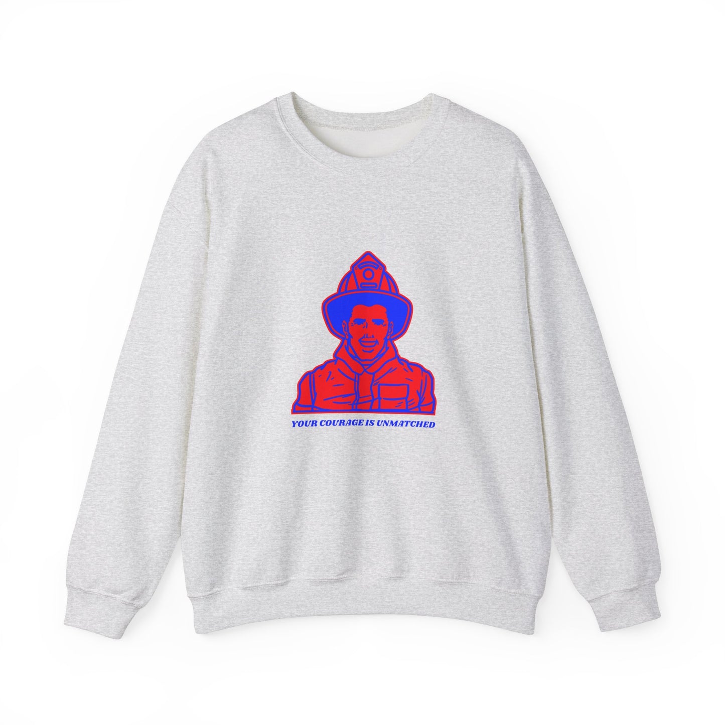 Firefighter Unisex Heavy Blend Crewneck Sweatshirt – Your courage is unmatched