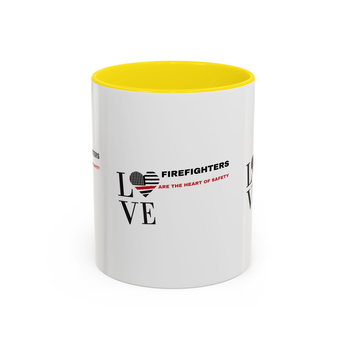 Firefighter Accent Coffee Mug – Firefighters are the heart of safety