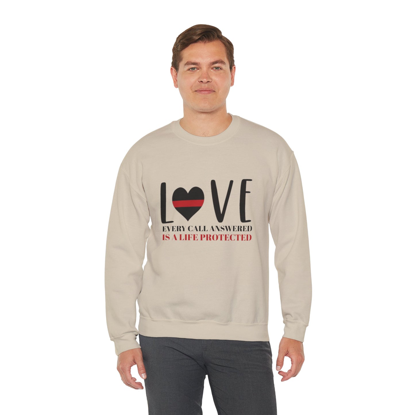Firefighter Unisex Heavy Blend Crewneck Sweatshirt – Every call answered is a life protected