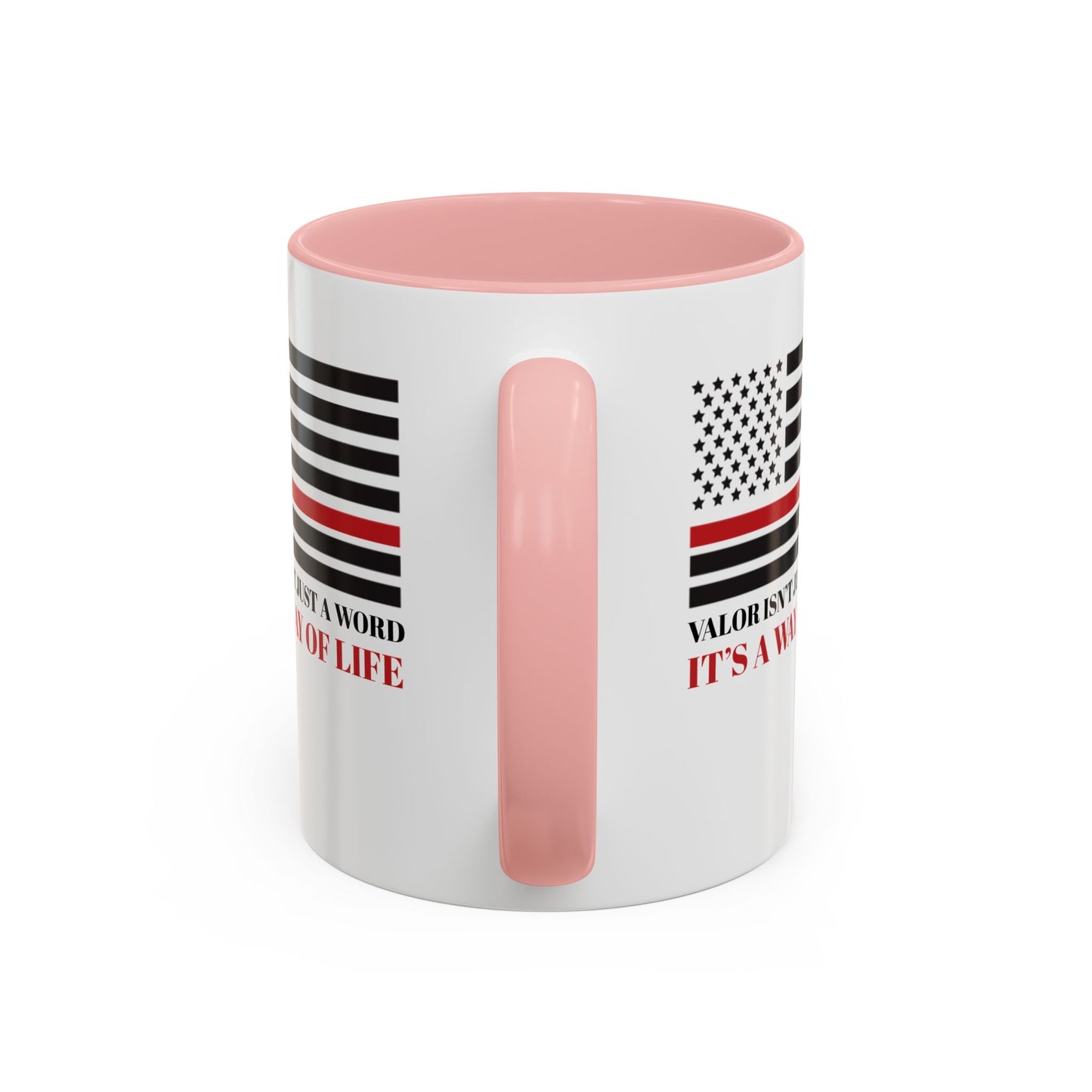 Firefighter Accent Coffee Mug – Valor isn’t just a word—it’s a way of life