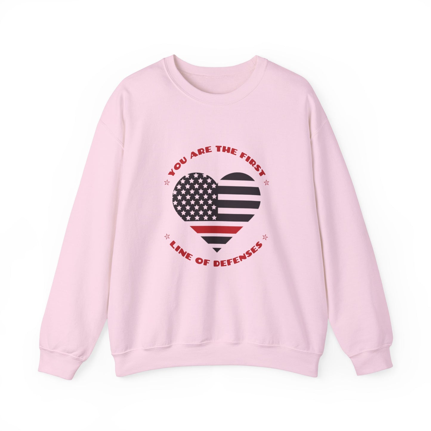Firefighter Unisex Heavy Blend Crewneck Sweatshirt – You are the first line of defenses