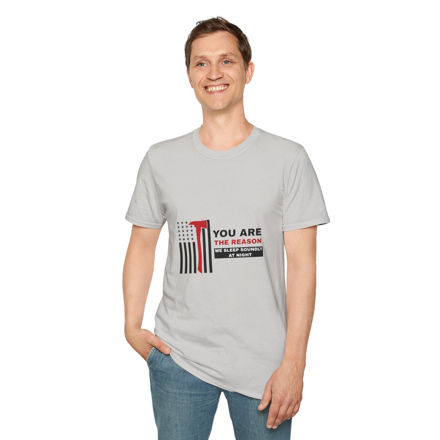 Firefighter Softstyle T-Shirt – You are the reason we sleep soundly at night