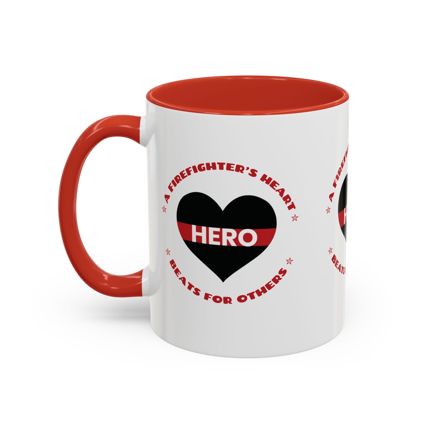 Firefighter Accent Coffee Mug – A firefighter’s heart beats for others