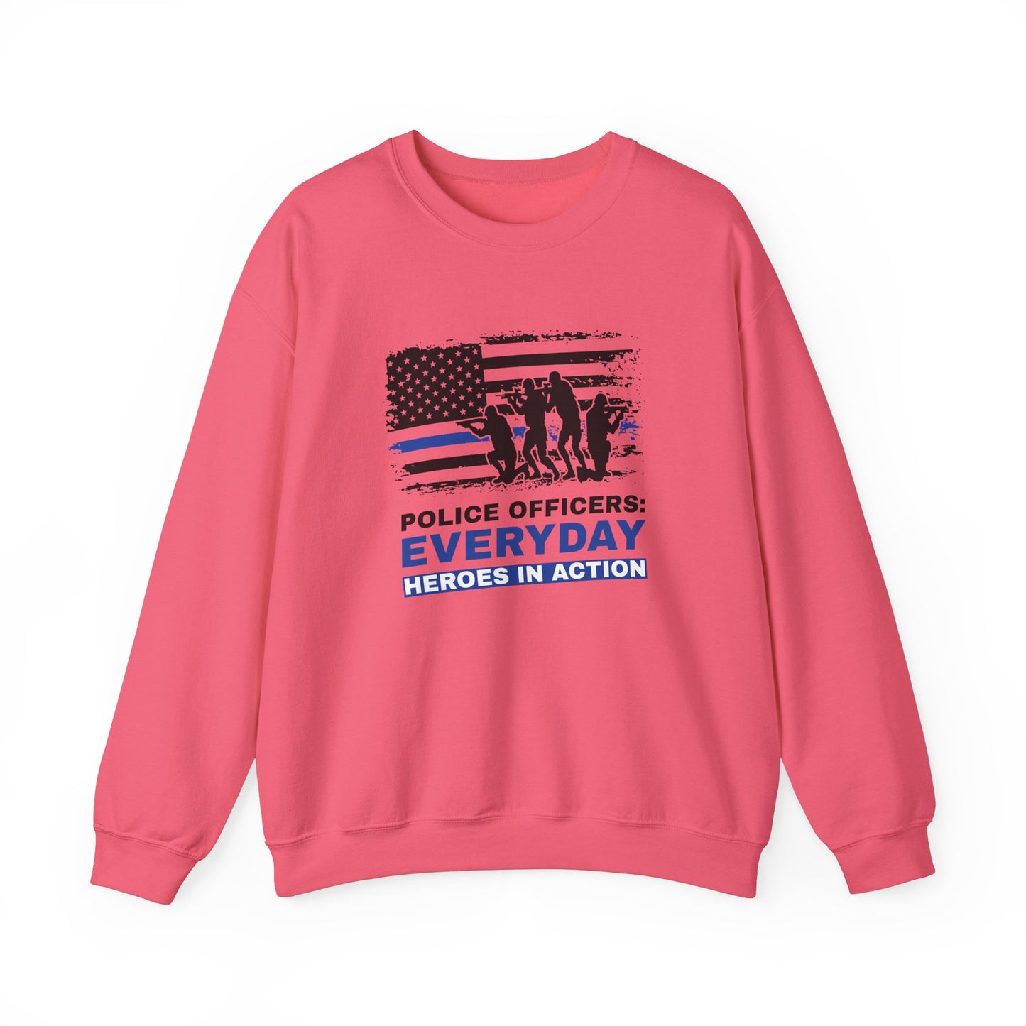 Police Unisex Heavy Blend Crewneck Sweatshirt – Police officers: everyday heroes in action