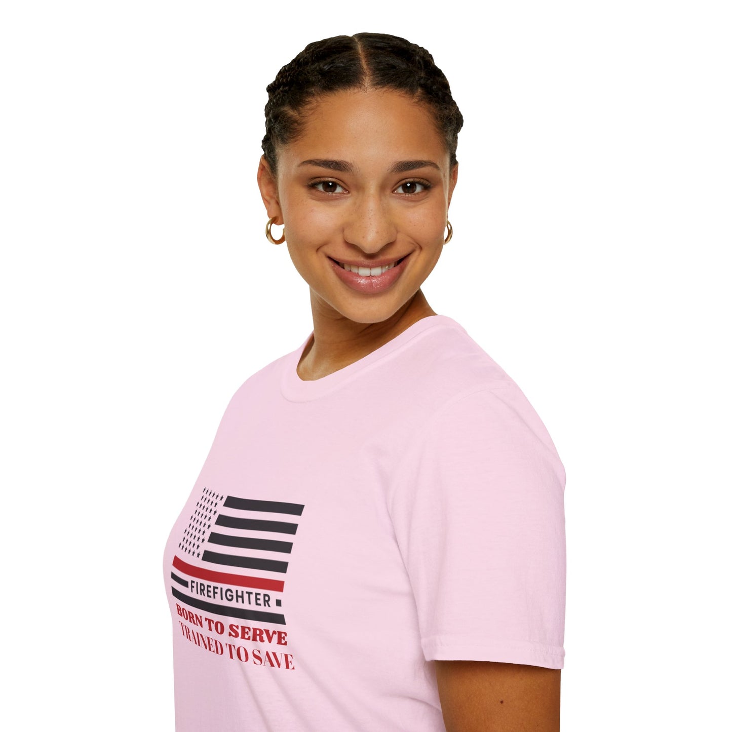 Firefighter Softstyle T-Shirt – Born to serve, trained to save