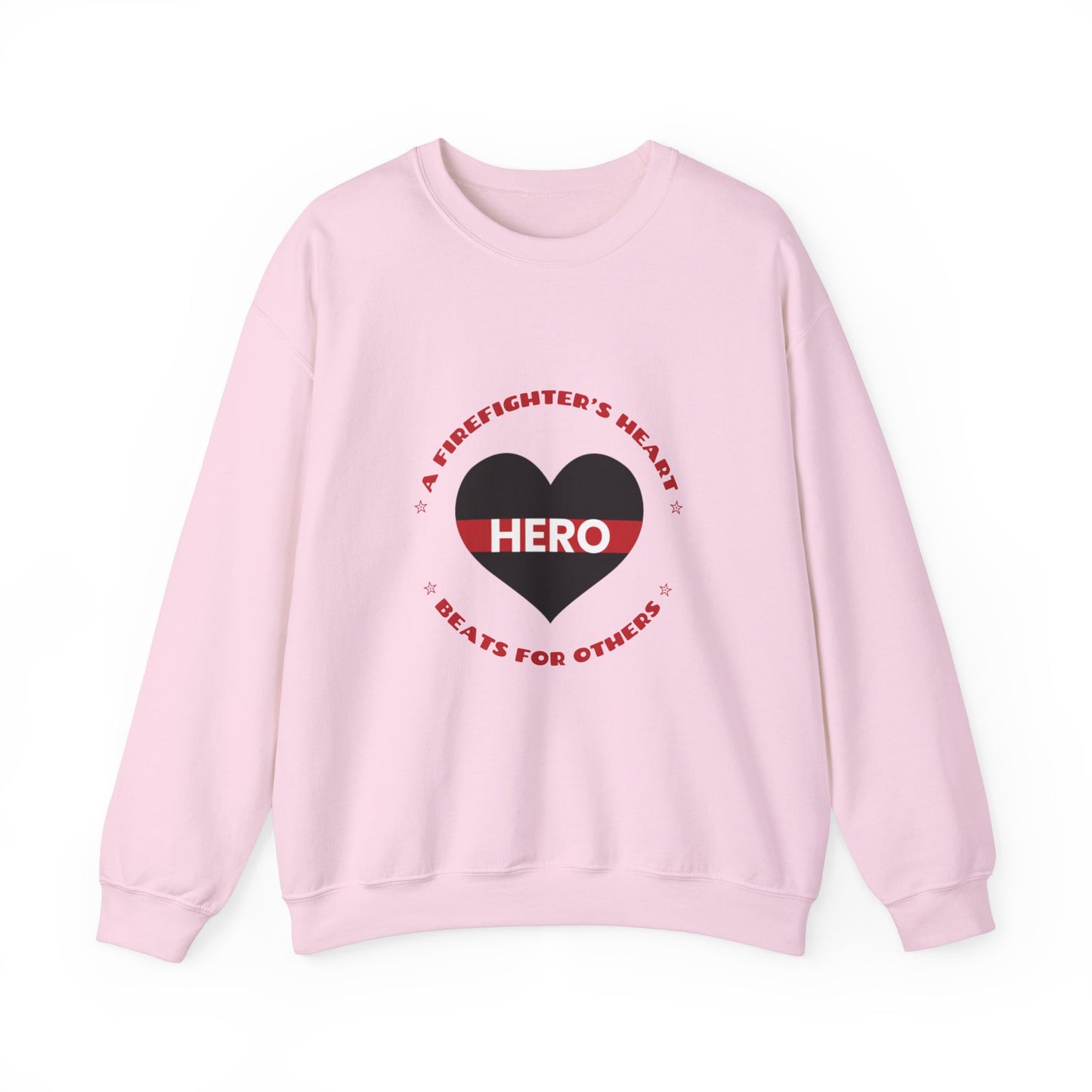 Firefighter Unisex Heavy Blend Crewneck Sweatshirt – A firefighter’s heart beats for others