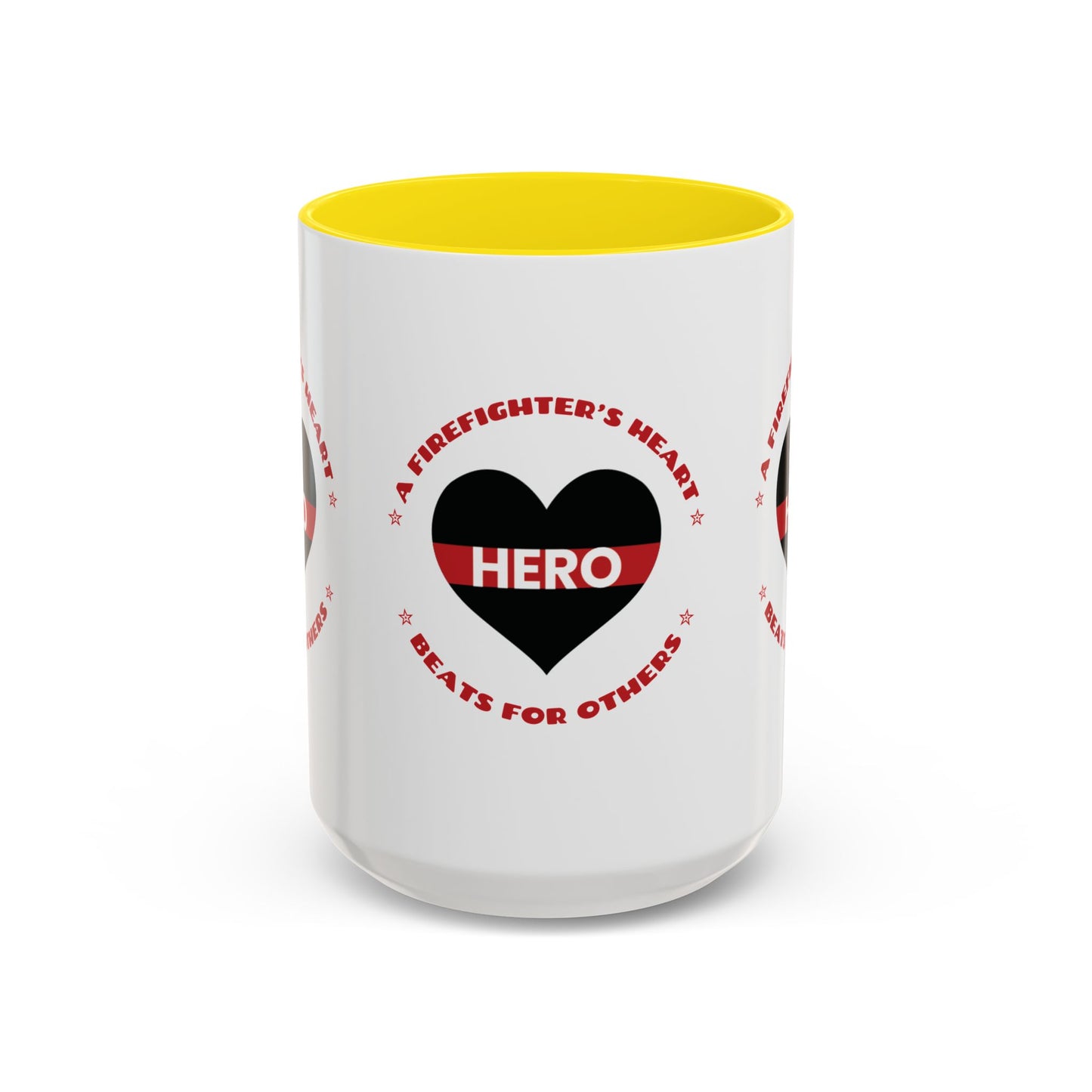 Firefighter Accent Coffee Mug – A firefighter’s heart beats for others