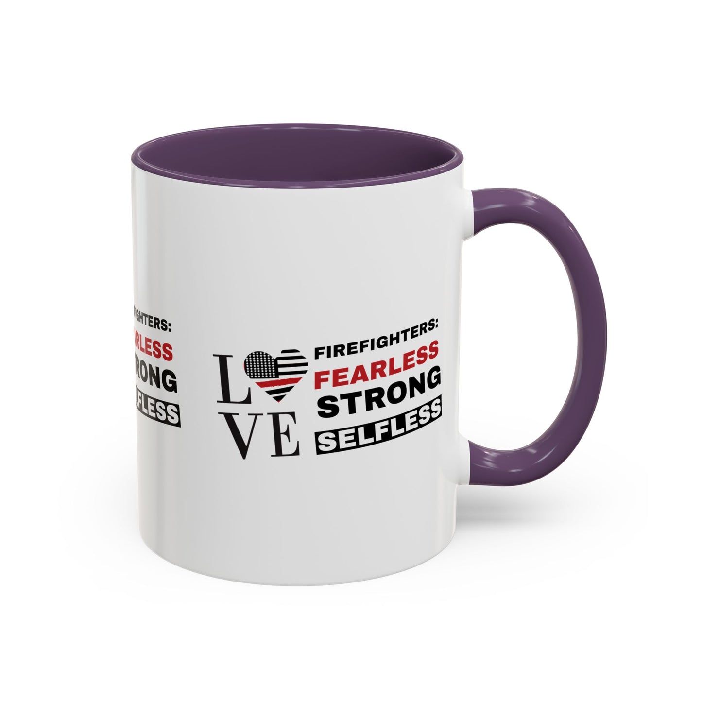 Firefighter Accent Coffee Mug – Firefighters: fearless, strong, selfless