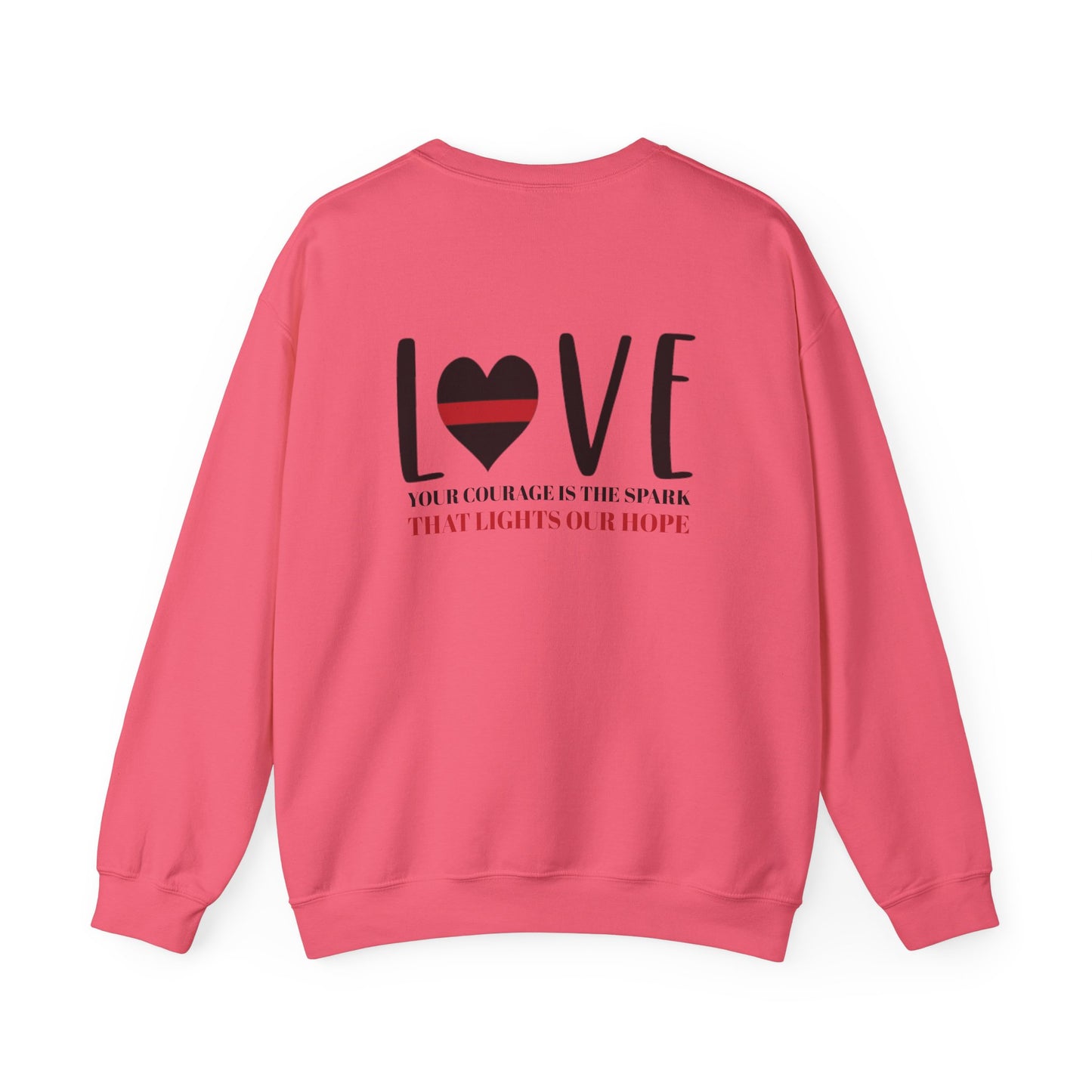 Firefighter Unisex Heavy Blend Crewneck Sweatshirt – Your courage is the spark that lights our hope
