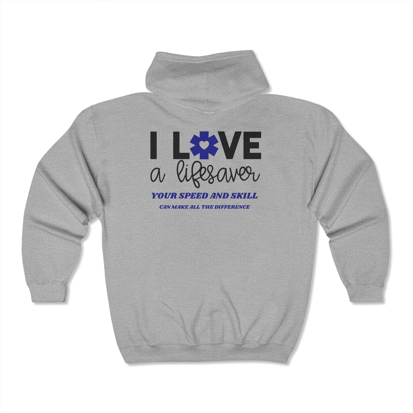 EMS Unisex Full Zip Hooded Sweatshirt – Your speed and skill can make all the difference