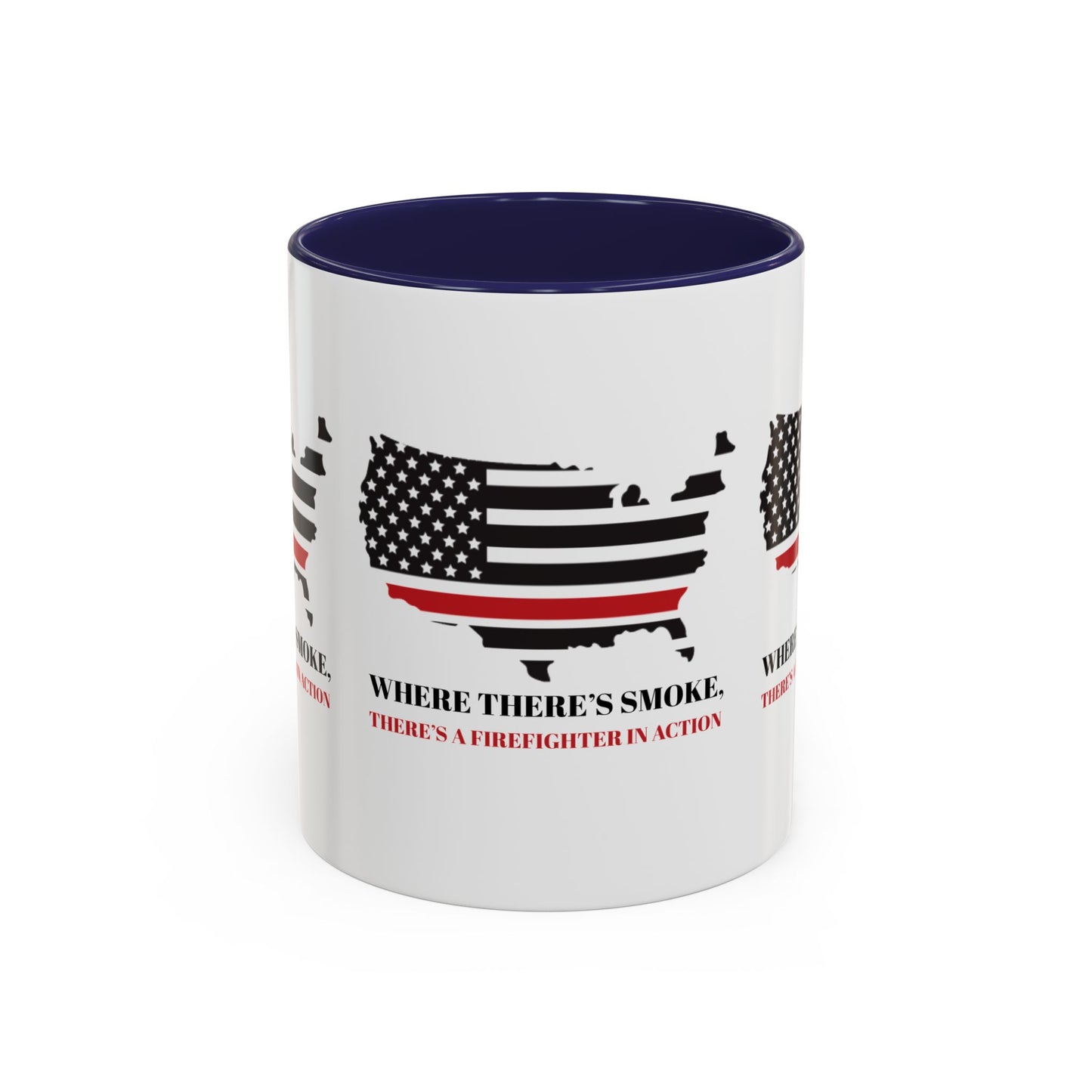 Firefighter Accent Coffee Mug – Where there’s smoke, there’s a firefighter in action