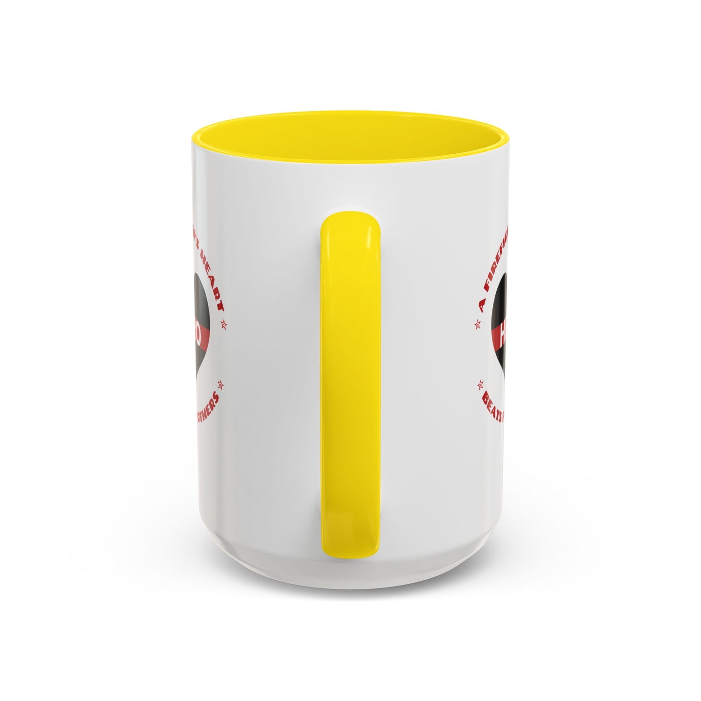 Firefighter Accent Coffee Mug – A firefighter’s heart beats for others