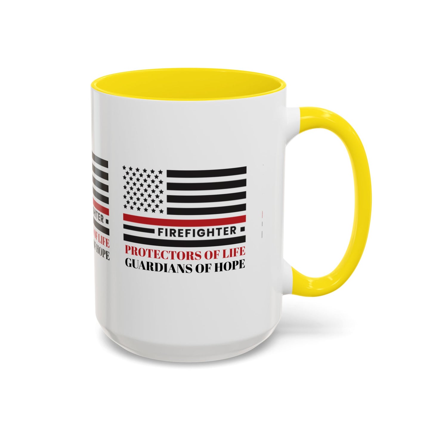 Firefighter Accent Coffee Mug – Firefighters: Protectors of life, guardians of hope