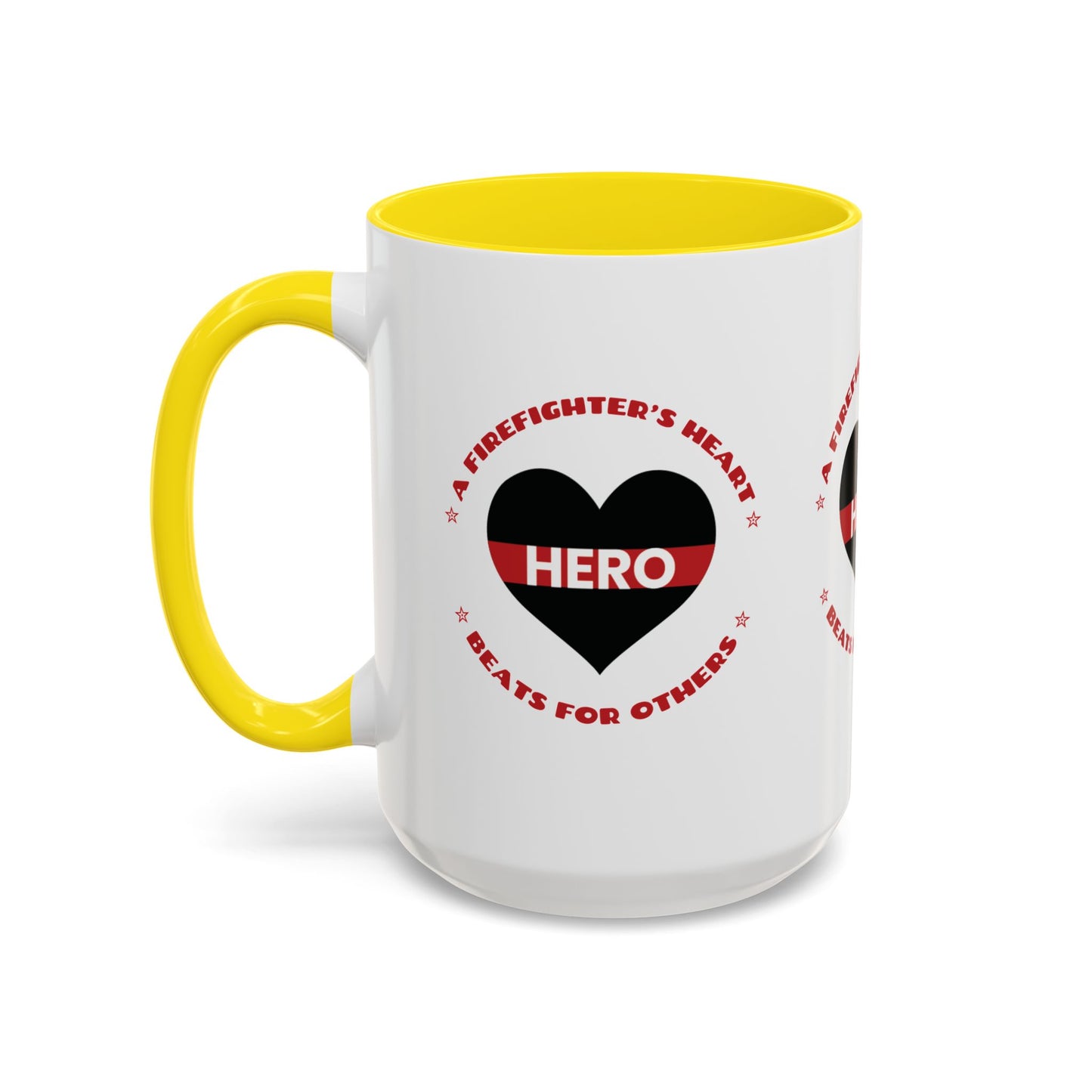 Firefighter Accent Coffee Mug – A firefighter’s heart beats for others