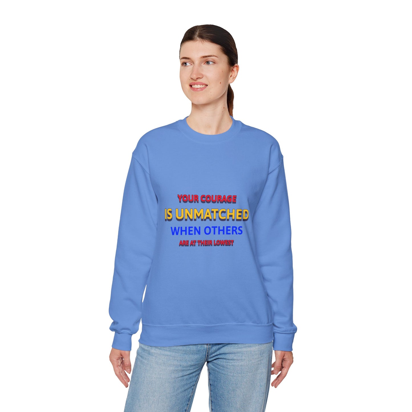 EMS Unisex Crewneck Sweatshirt – Your courage is unmatched when others are at their lowest