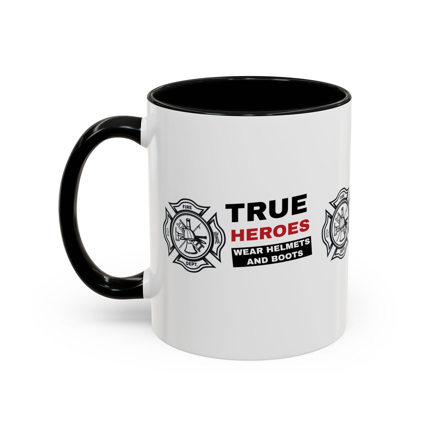 Firefighter Accent Coffee Mug – True heroes wear helmets and boots